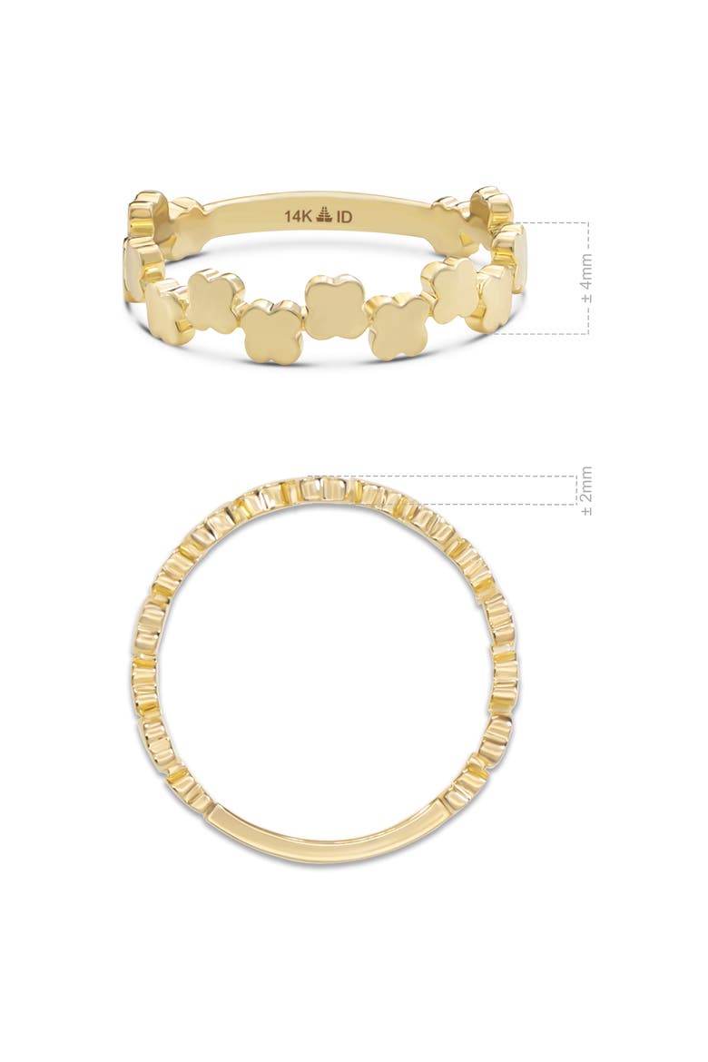 Clover Ring in 14K Gold, 4mm, Alternate, color, Yellow Gold