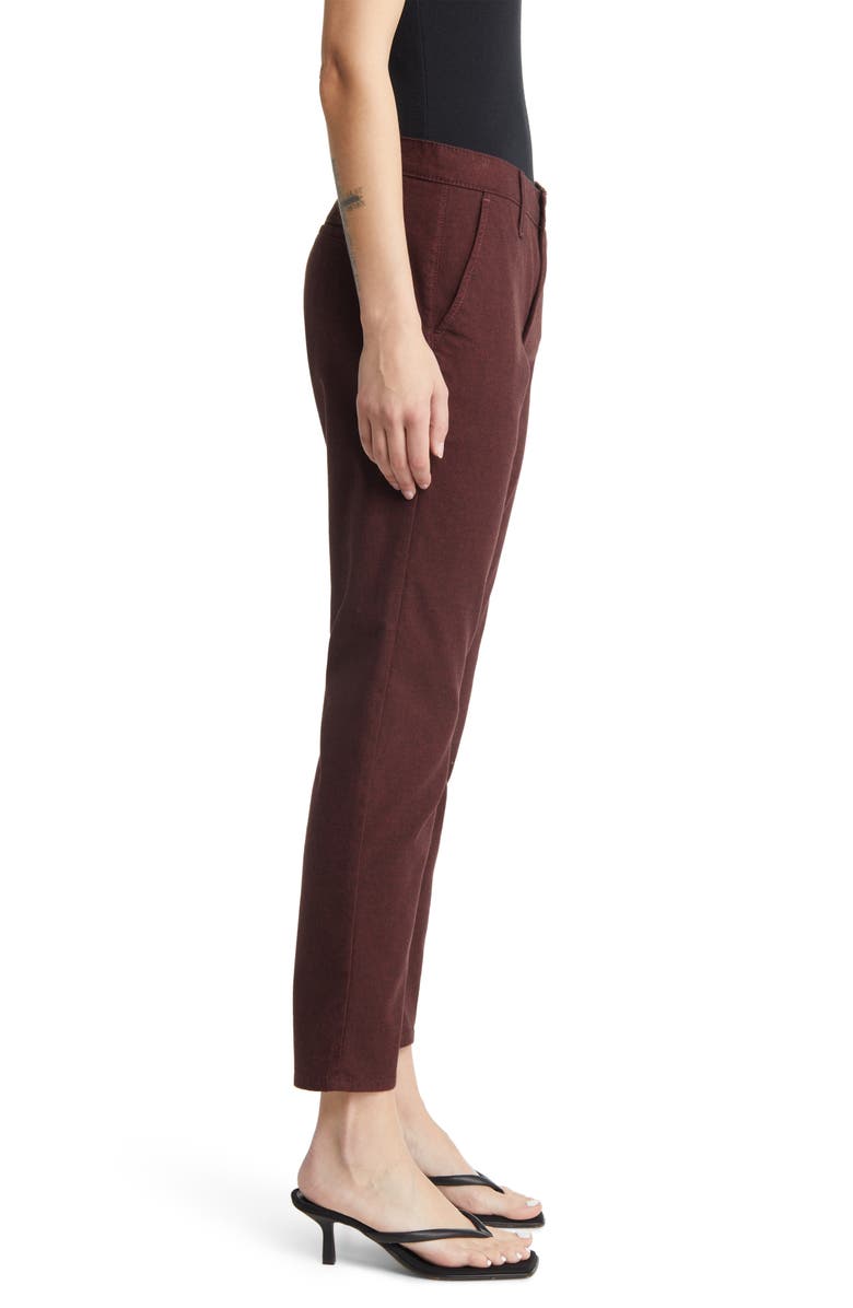 AG Caden Tailored Twill Pants, Alternate, color, Dark Sangria