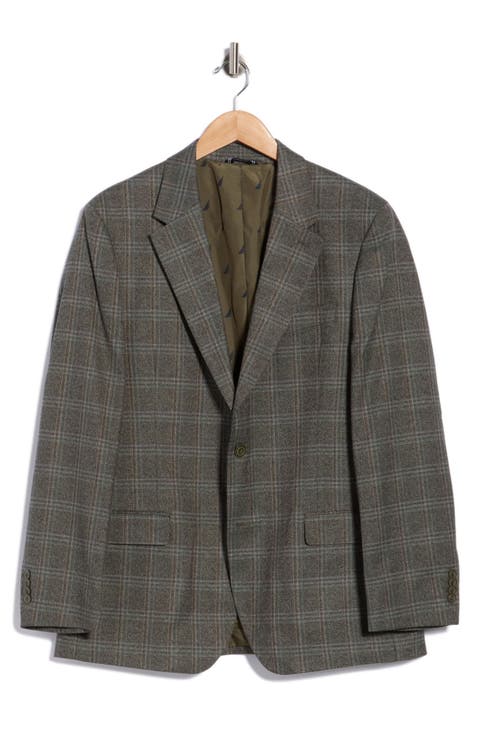 Stretch Plaid Sport Coat