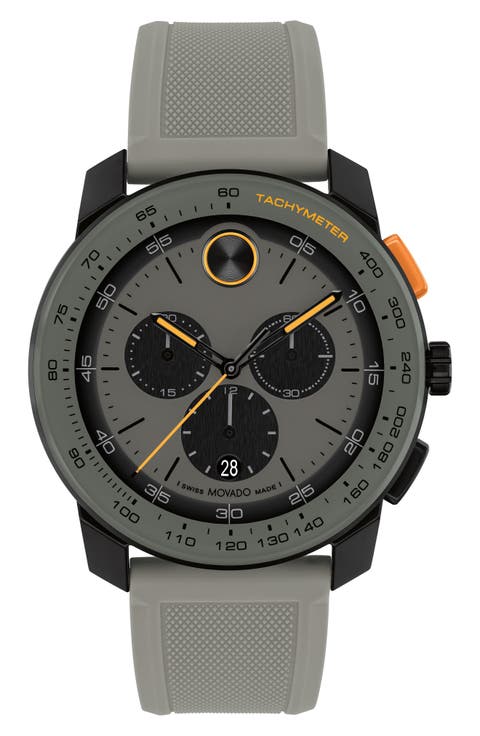 Bold TR90 Chronograph Silicone Strap Watch, 43.5mm