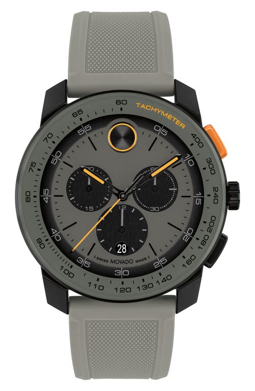 Movado Bold TR90 Chronograph Silicone Strap Watch, 43.5mm in Gray 