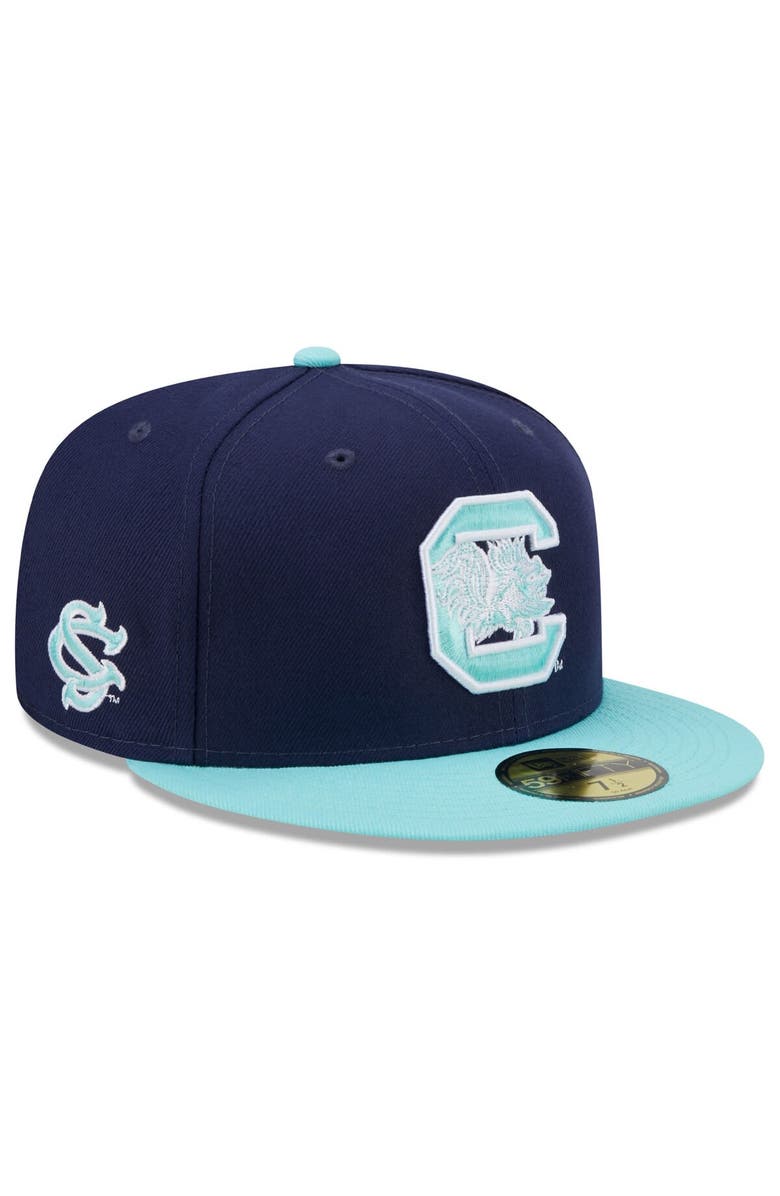New Era Men's New Era Navy/Light Blue South Carolina Gamecocks 59FIFTY Fitted Hat, Alternate, color, 