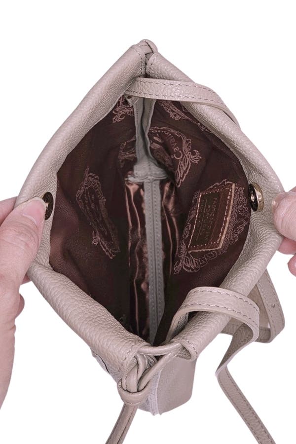 Muse 563 Pebbled Leather Small Crossbody Bag, Alternate, color, Light Sand