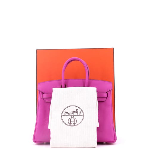 Pre-owned Hermes Hermes Birkin Handbag Verso Novillo With Palladium Hardware 25 In Pink