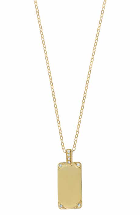 Bony Levy BL Icon Diamond Tag Pendant Necklace