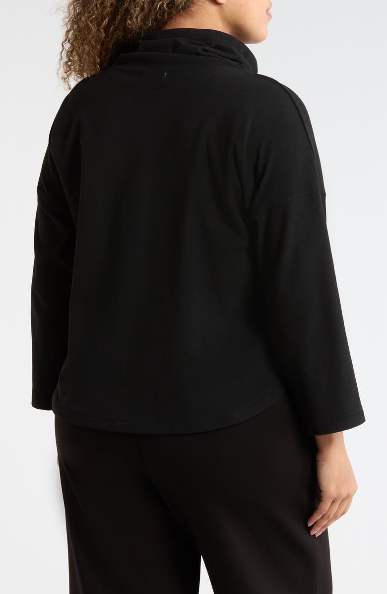 MAX STUDIO Funnel Neck Top, Alternate, color, Black