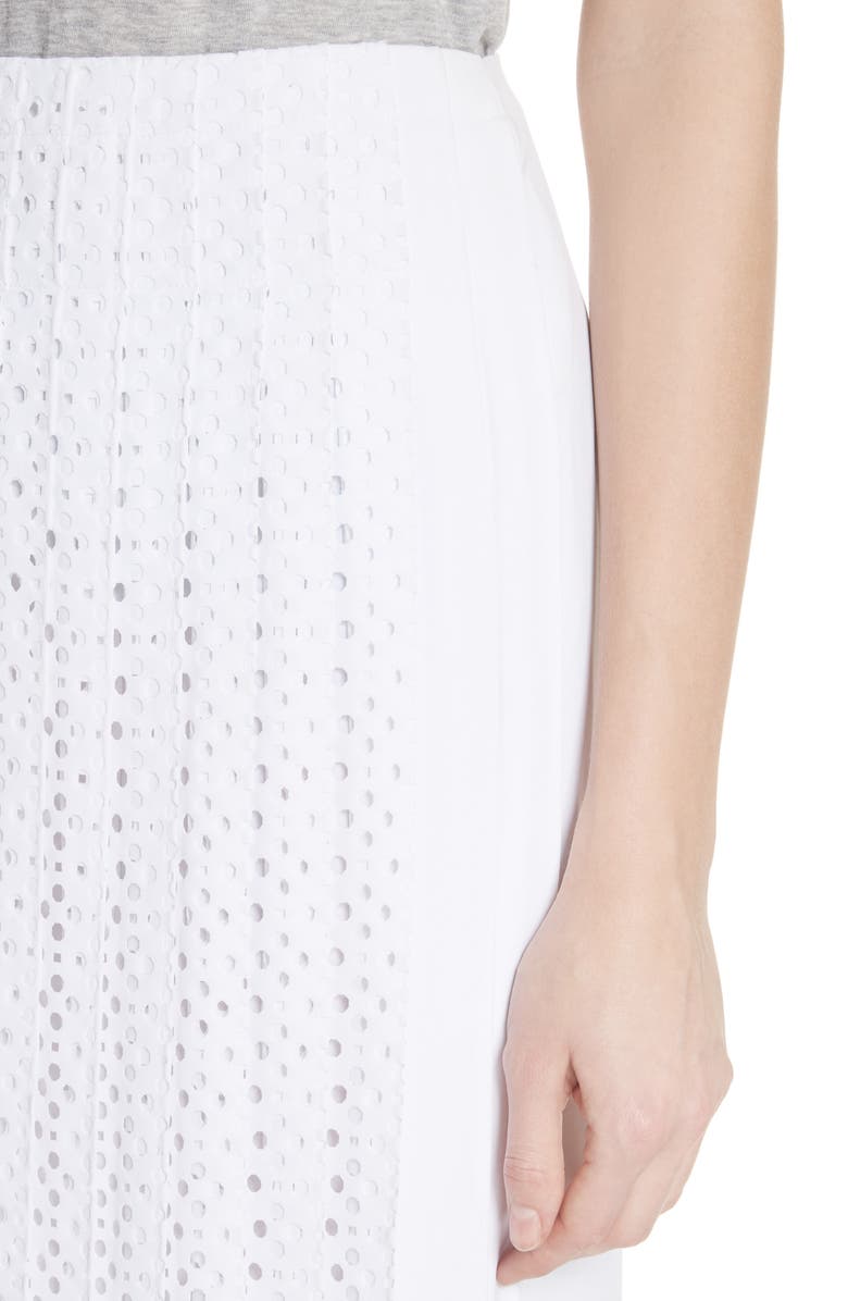 Tory Burch Carine Eyelet Midi Skirt, Alternate, color,