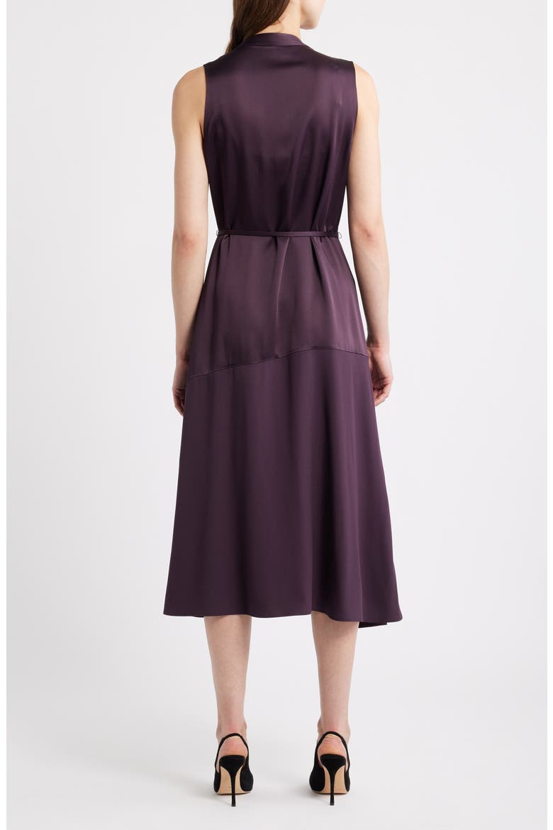 Dimosa Sleeveless Satin Midi Dress, Alternate, color, DARK CARMINE