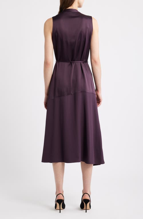 Hugo Boss Boss Dimosa Sleeveless Satin Midi Dress In Red
