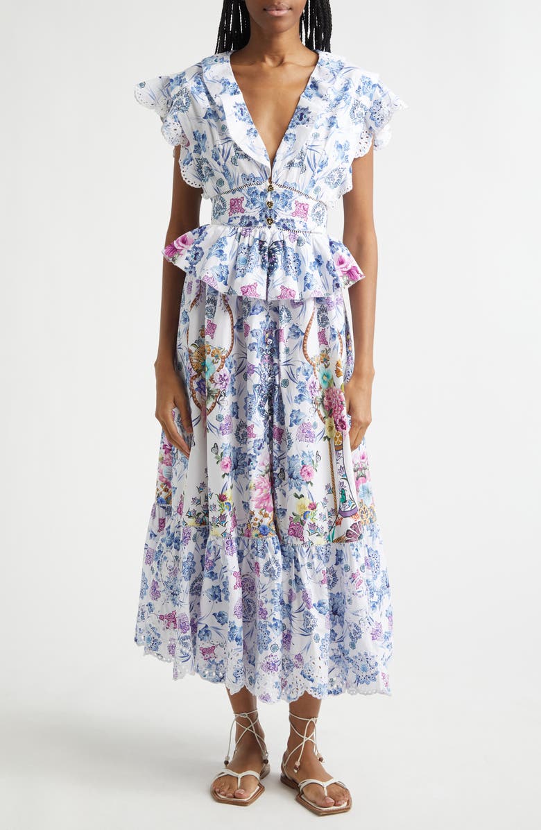 Camilla All About That Lace Organic Cotton Midi Dress, Main, color, All About That Lace