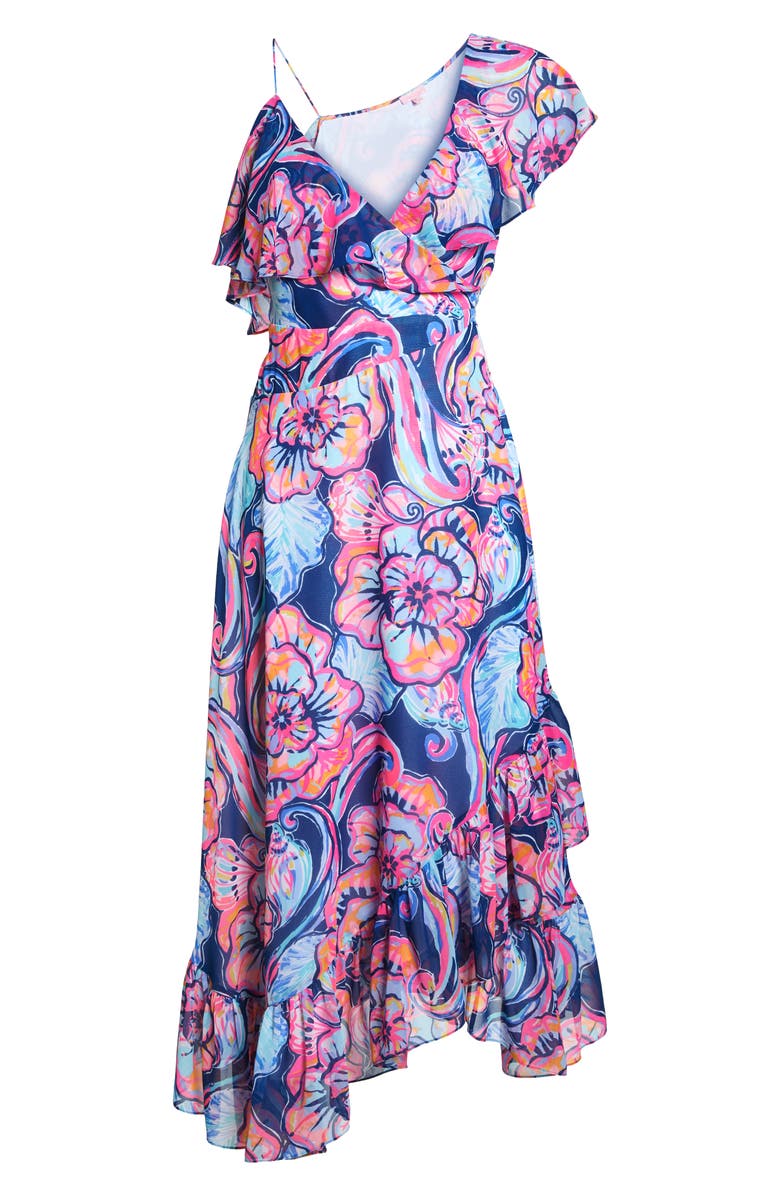 Lilly Pulitzer<sup>®</sup> Marianna Asymmetric Midi Wrap Dress, Alternate, color, 