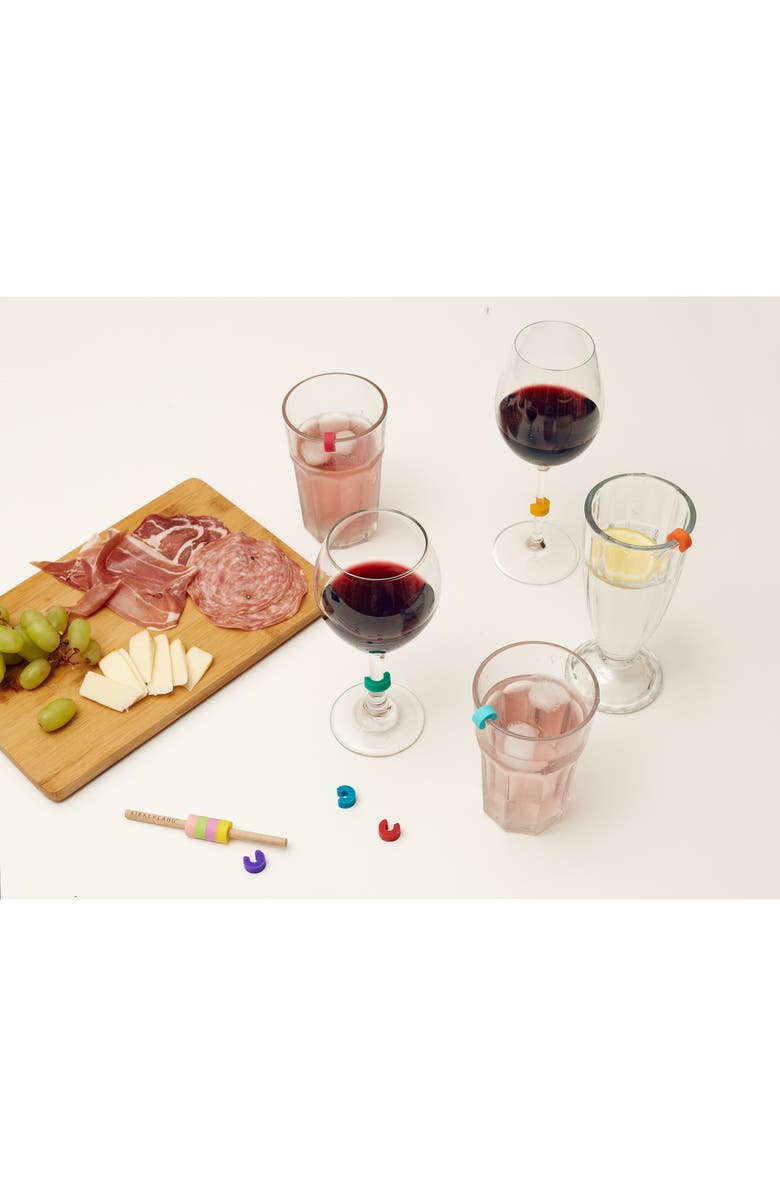 Kikkerland Design Rainbow Drink Markers, Alternate, color, Rainbow Multi