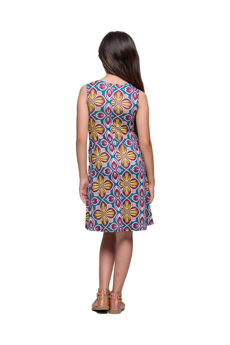 Sleeveless Knee Length A-Line Floral Print Pocket Dress, Alternate, color, Yellow Multi