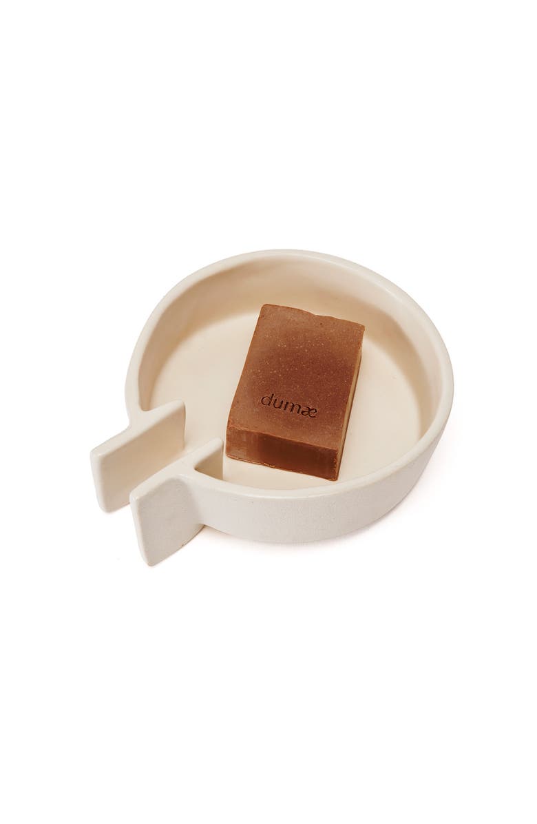 Dumae Roman Soap Dish, Main, color, Raw Blanc