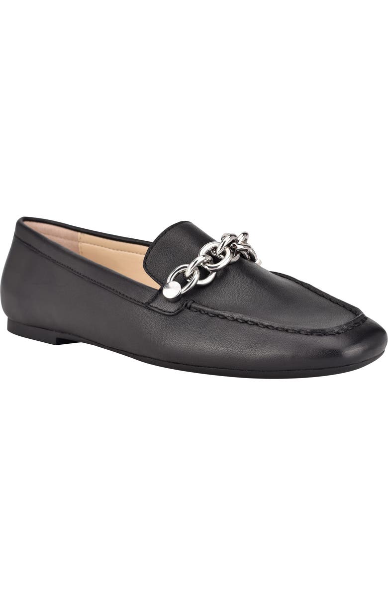 Calvin Klein Elanna Leather Chain Link Loafer, Main, color,