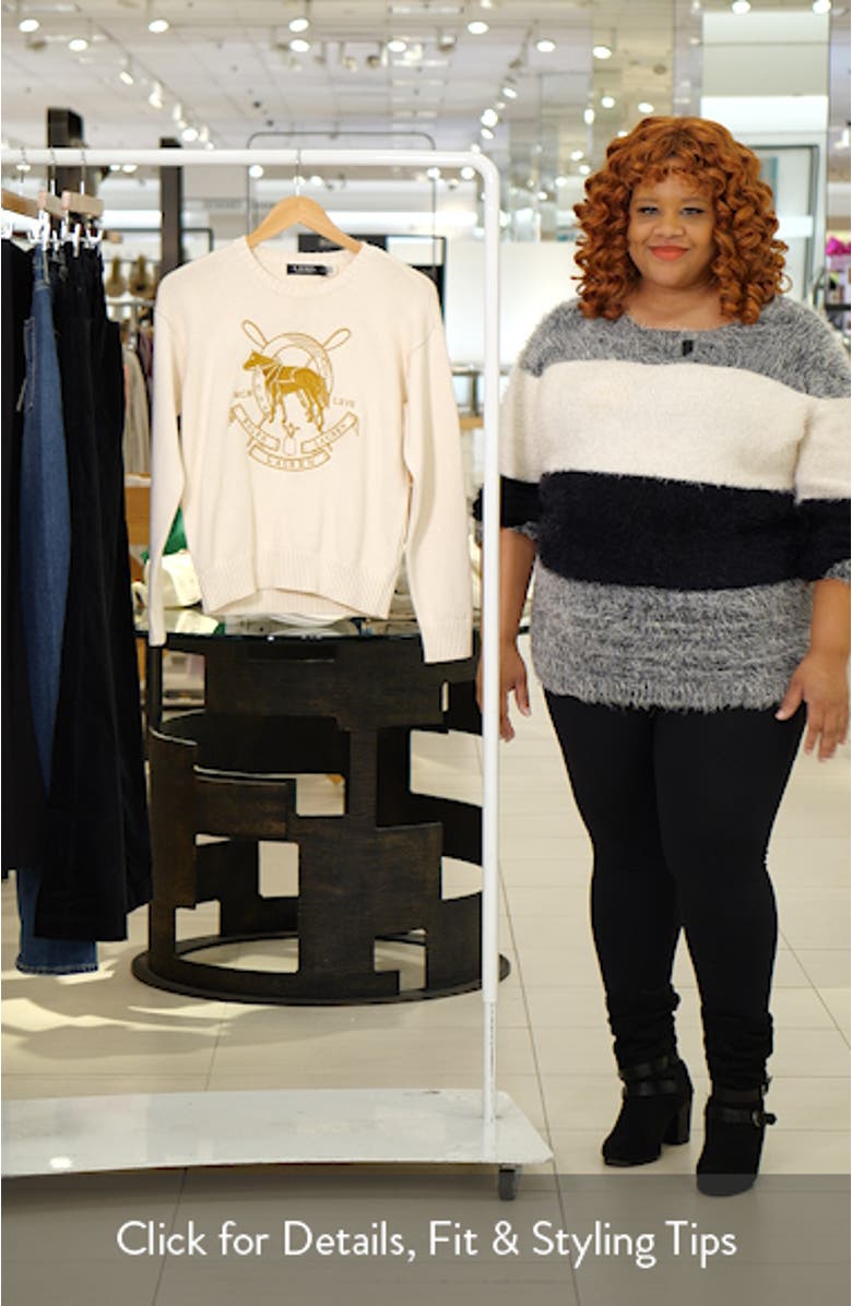 Embroidered Crewneck Sweater, sales video thumbnail