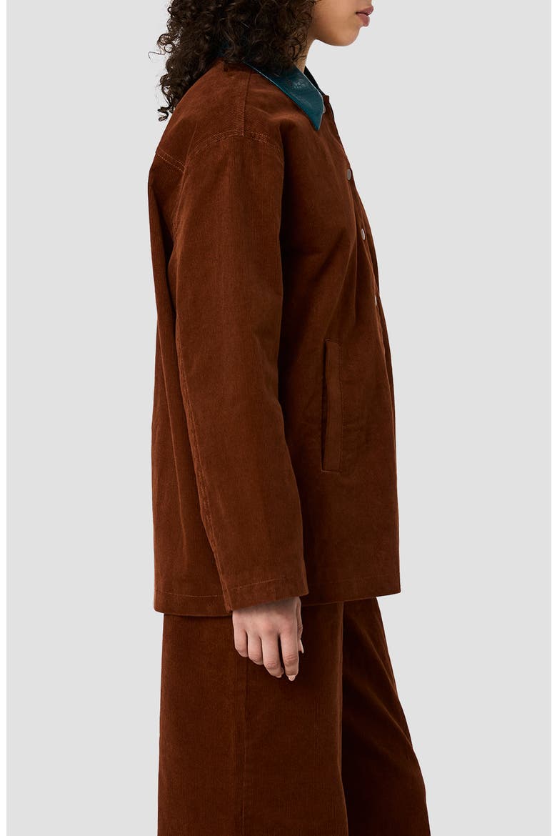 Casey Corduroy Contrast Collar Jacket, Alternate, color, CHESTNUT BROWN