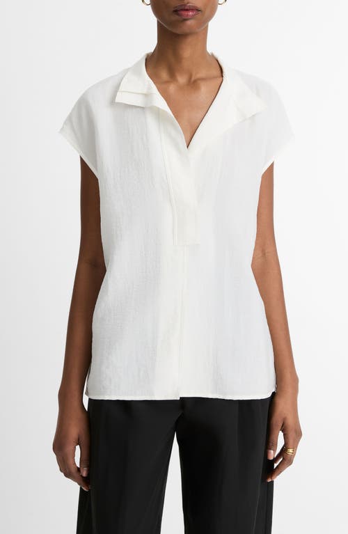 Shop Vince Cap Sleeve Top In Off White