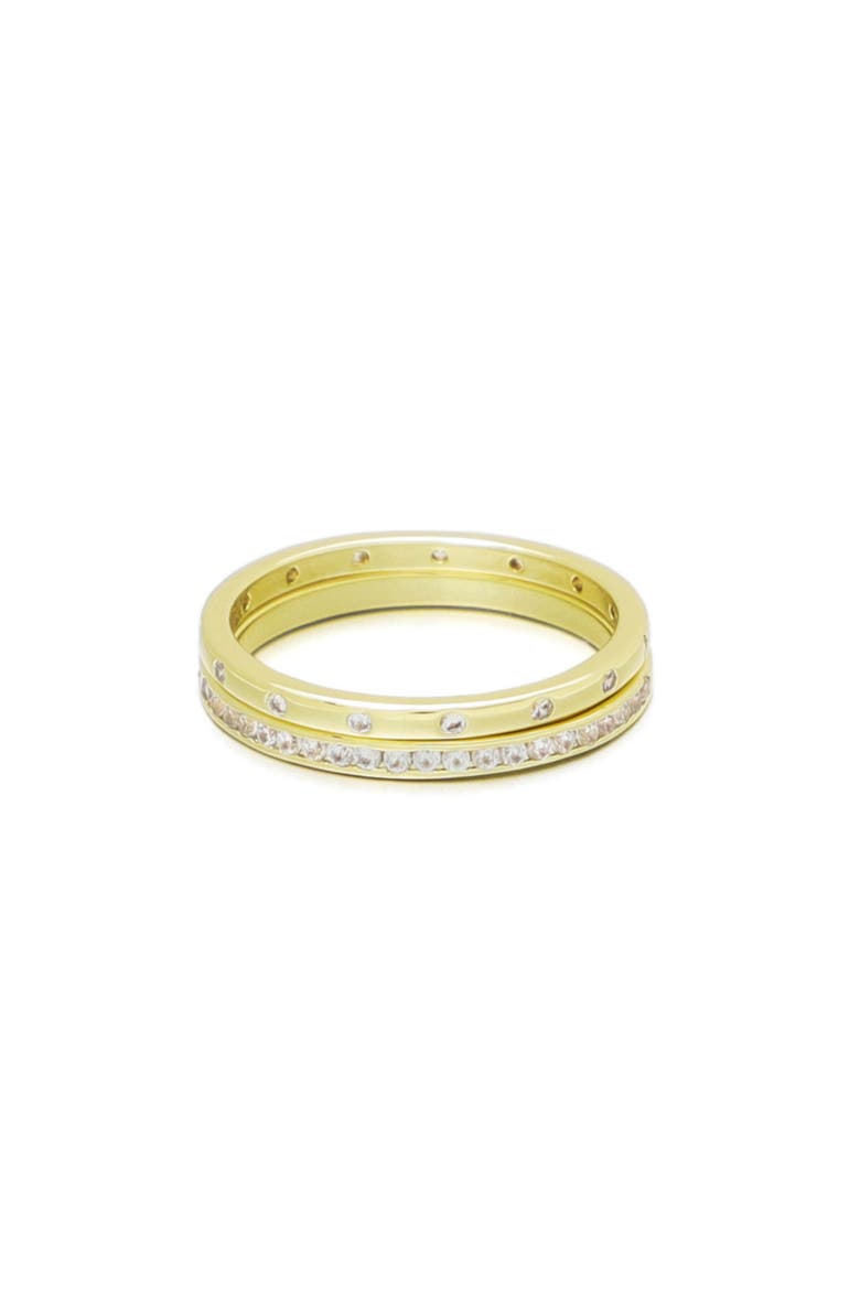 Set of 2 Cubic Zirconia Eternity Bands, Alternate, color, GOLD