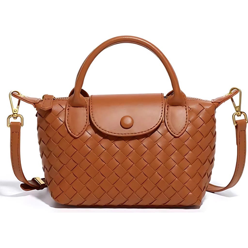 Macrae & Co . Monica Woven Top Handle Bag In Brown