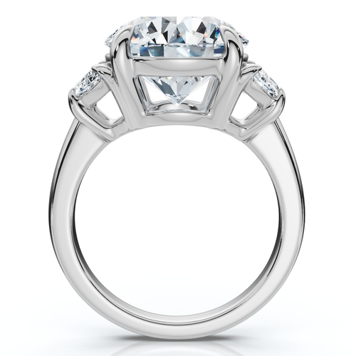 Bliss Diamond Certified 7ct Diamond & Halfmoon Engagement Ring 14k Gold Or Platinum Lab Grown In 14k White Gold