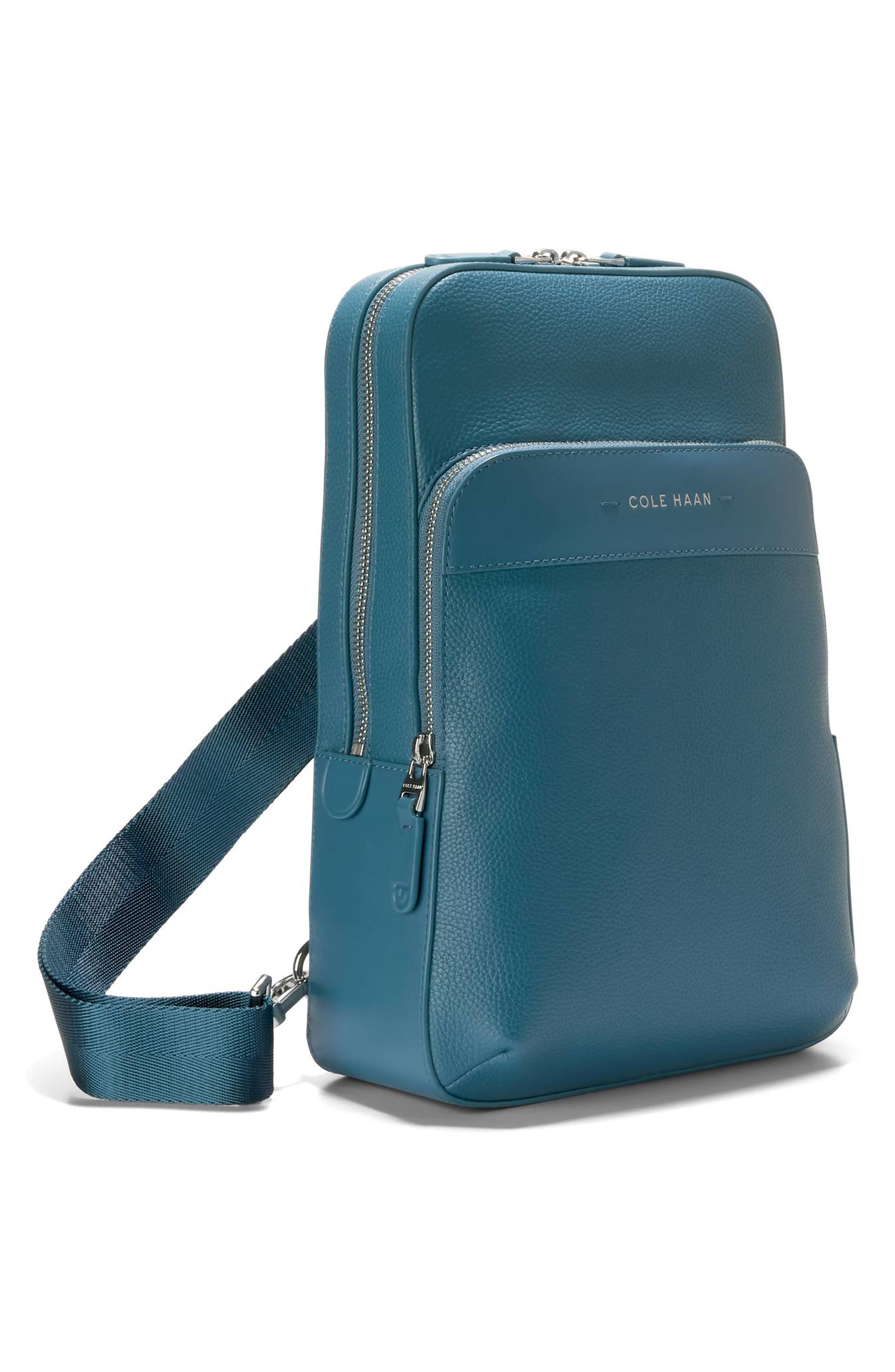 Cole Haan Triboro Leather Sling, Alternate, color, Teal