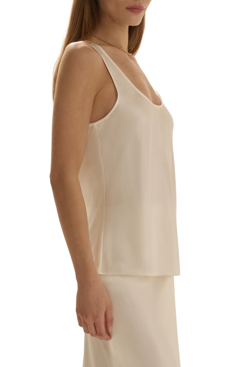 The Clean Cut Silk Blend Tank, Alternate, color, IVORY
