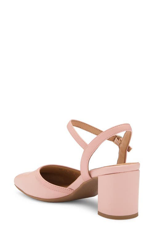 Naturalizer Wave Square Toe Ankle Strap Pumps In Cameo Blush Pink