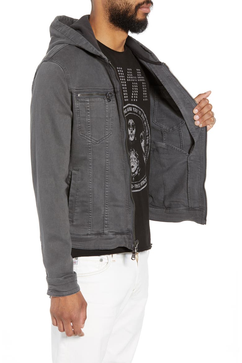 Hooded Denim Jacket, Alternate, color, SHARK GREY