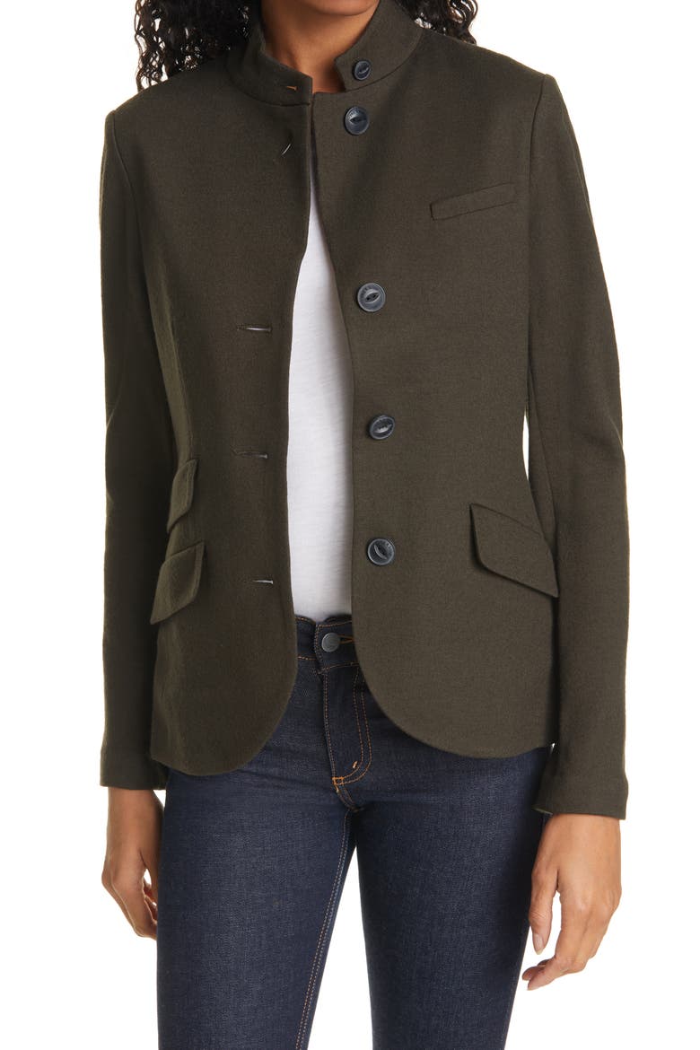 Slade Wool Blazer, Alternate, color, ARMYGRN