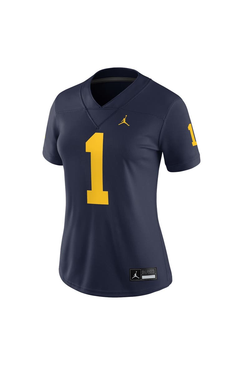 Women's Jordan Brand #1 Navy Michigan Wolverines Game Jersey, Alternate, color, Navy