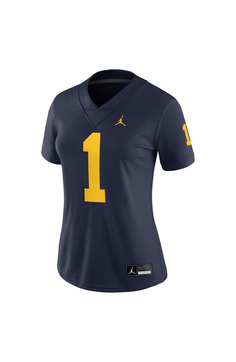 Jordan Brand Women's Jordan Brand #1 Navy Michigan Wolverines Game Jersey, Alternate, color,