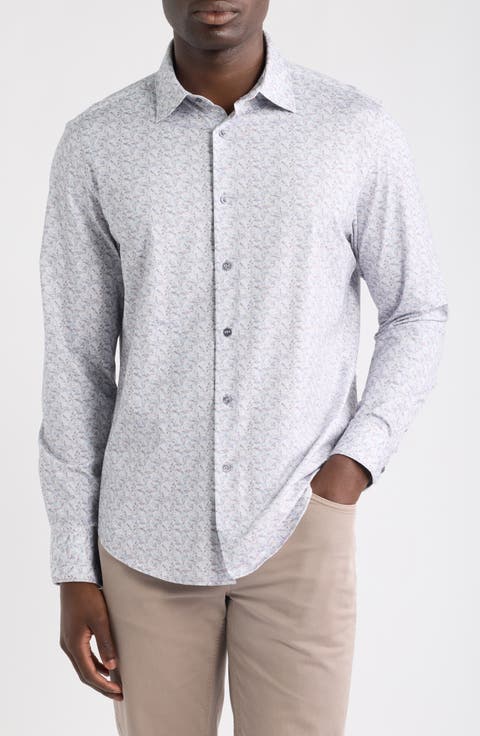 James OoohCotton® Geo Print Button-Up Shirt