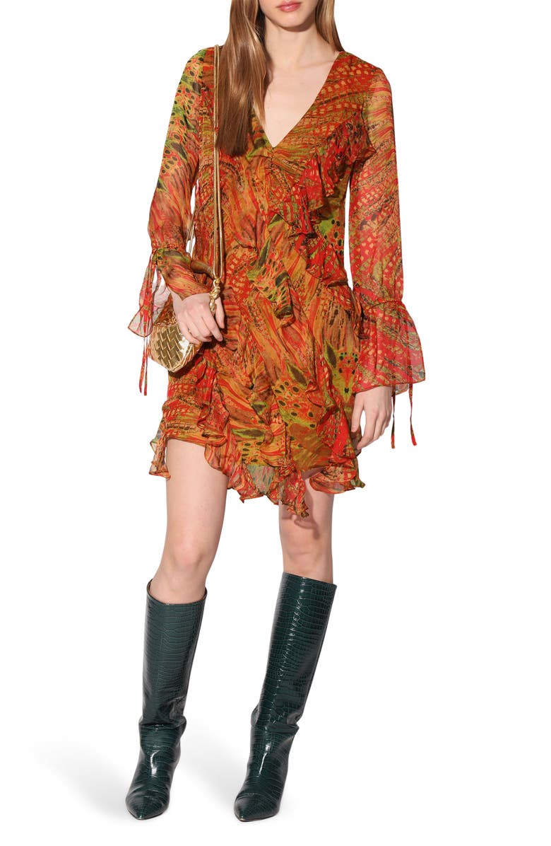 Walter Baker Ariella Long Sleeve Dress, Main, color, 