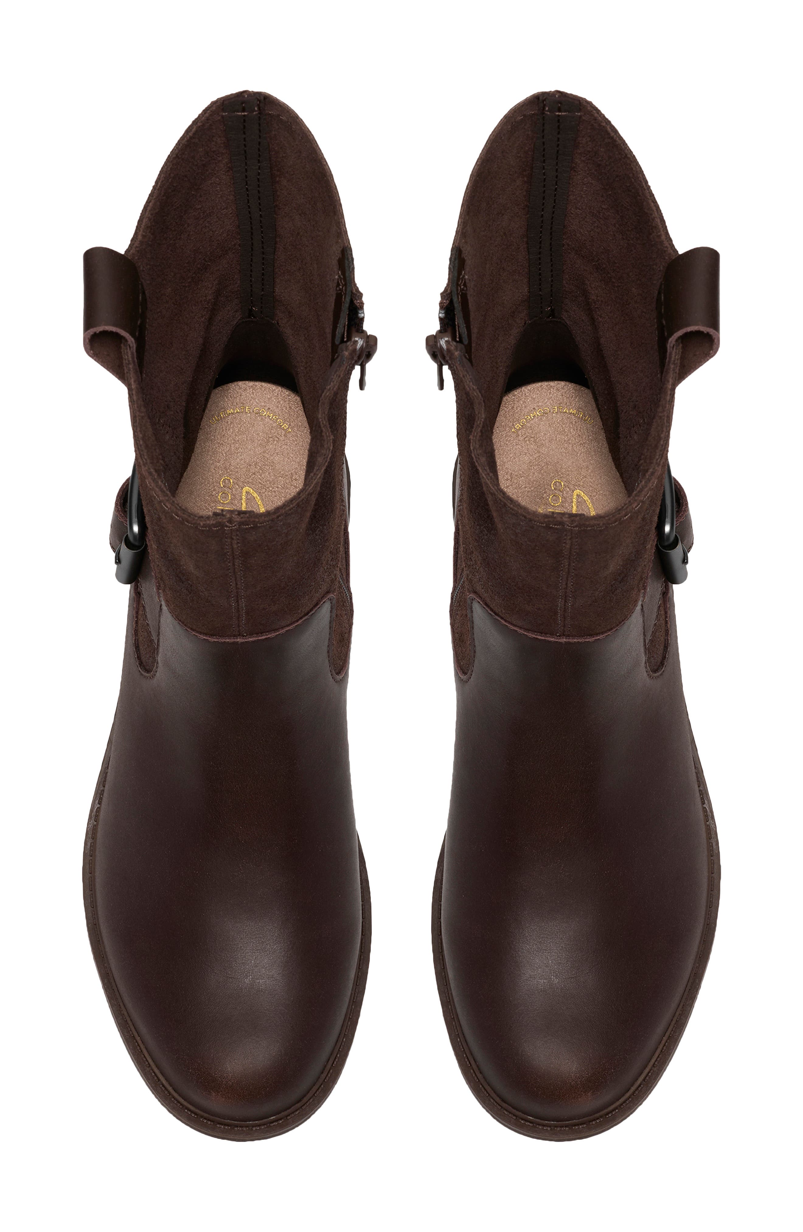 Hearth Mid Leather Boot, Alternate, color, DARK BROWN