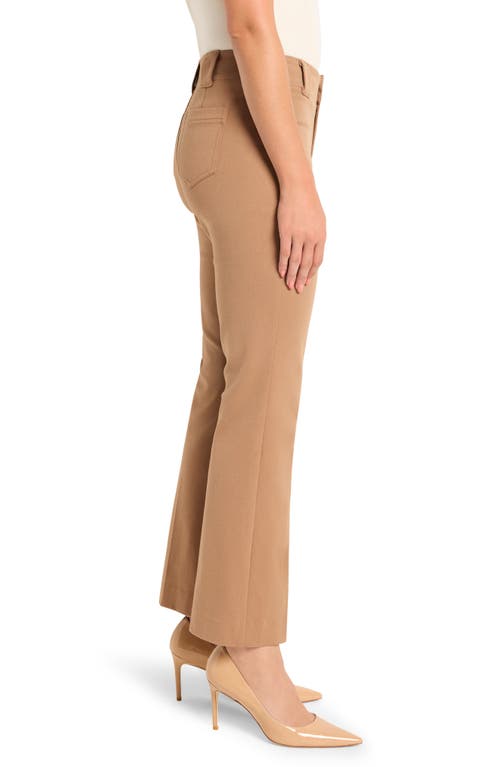 Nic + Zoe Nic+zoe Cotton Bi Stretch Plaza Demi Boot Pants In Burro