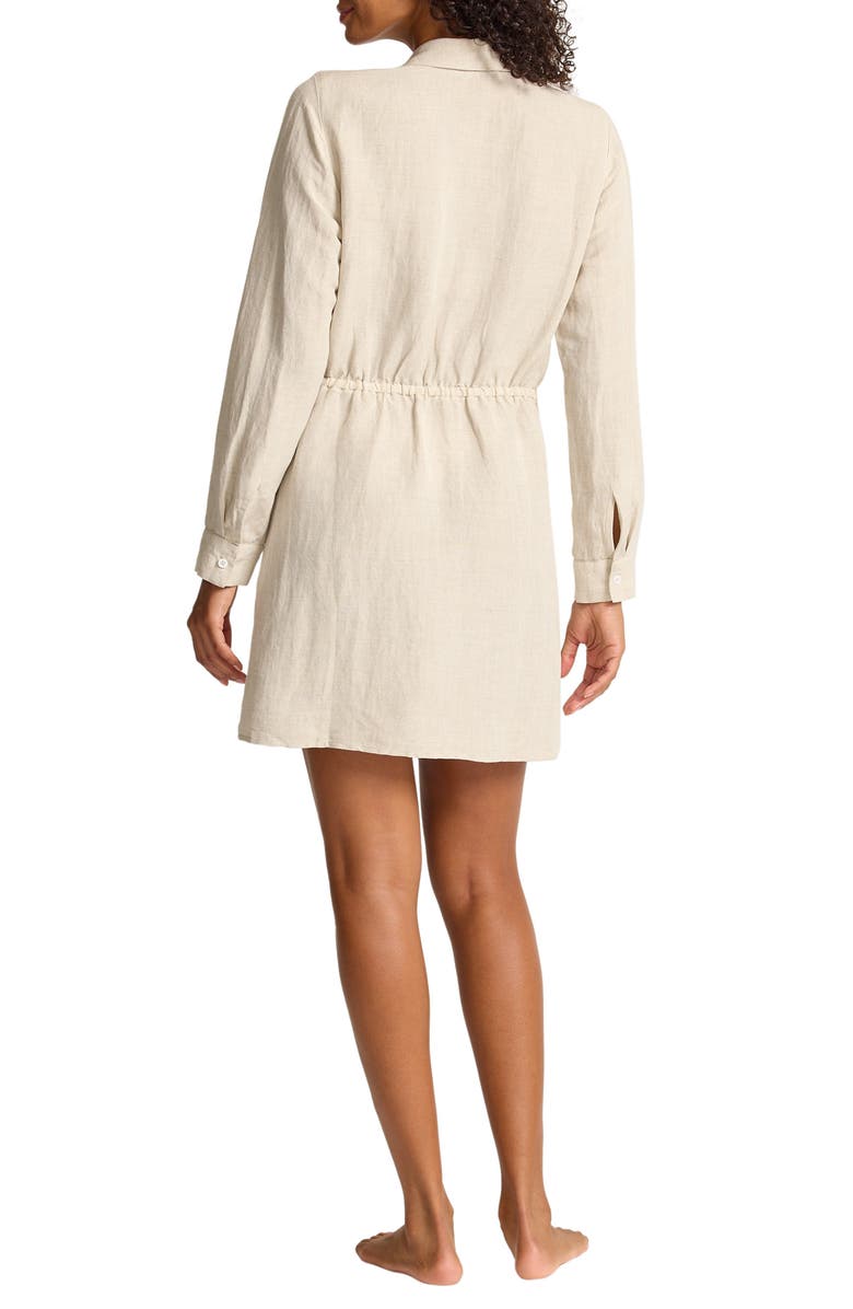 Tommy Bahama St. Lucia Long Sleeve Linen Blend Cover-Up Shirtdress, Alternate, color,