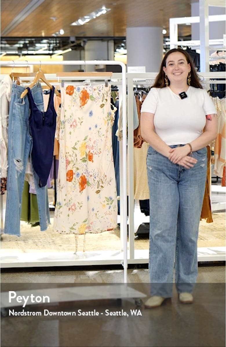 Layla Floral Midi Skirt, sales video thumbnail