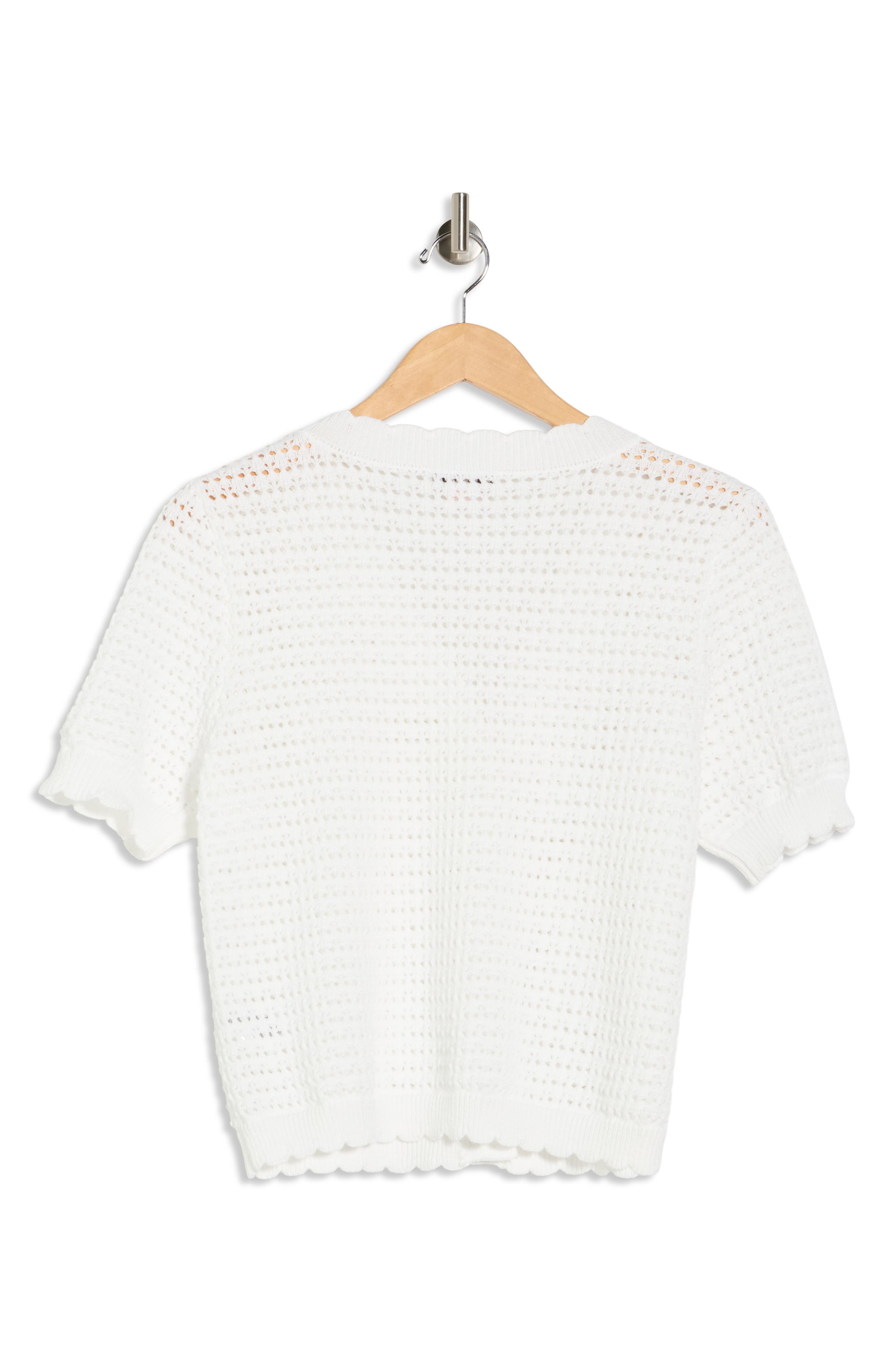 Short Sleeve Open Stitch Cardigan - image 2