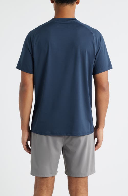 Zella Perforated Training T-shirt In Blue