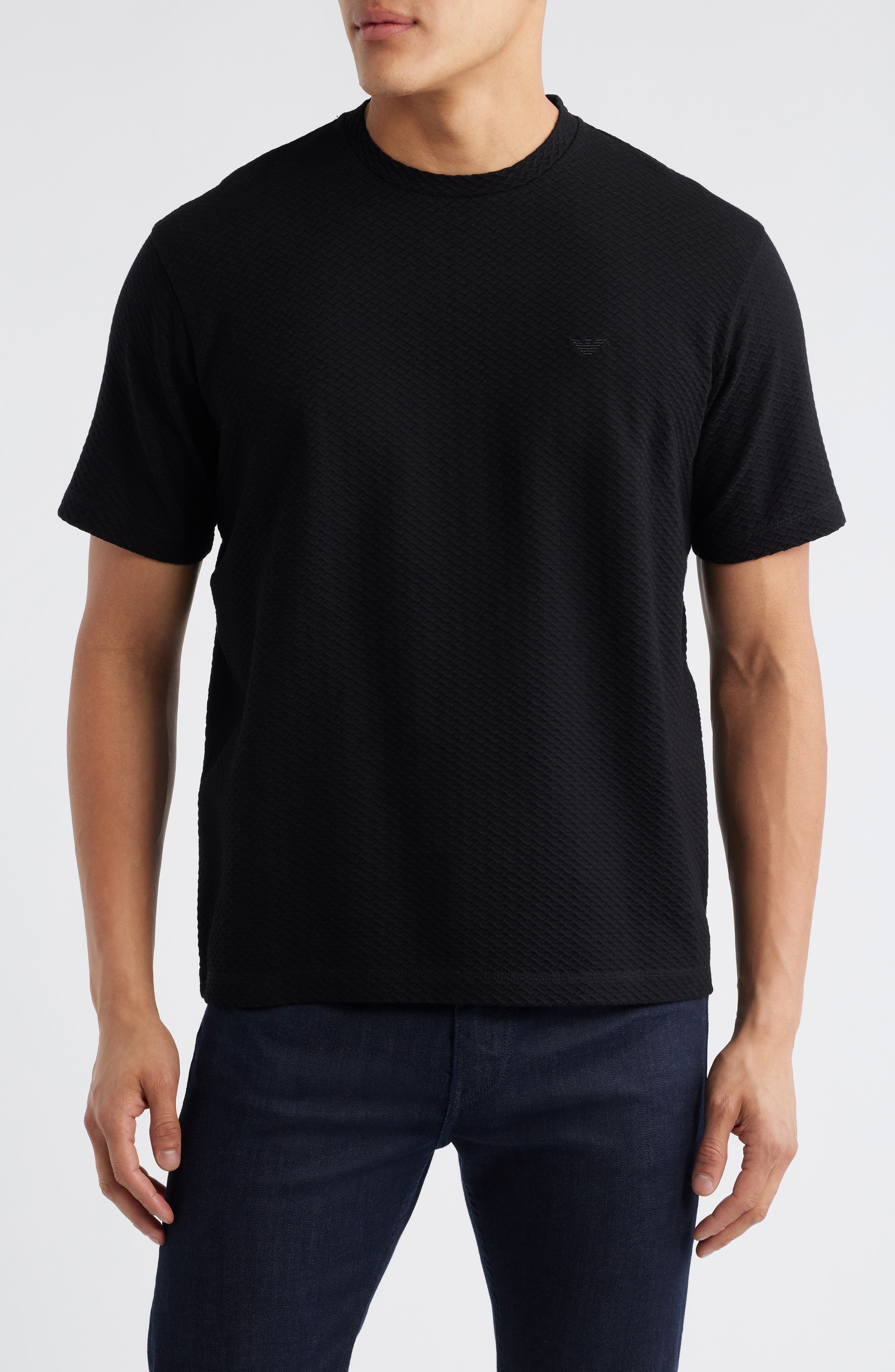 Emporio Armani Textured Cotton T-Shirt