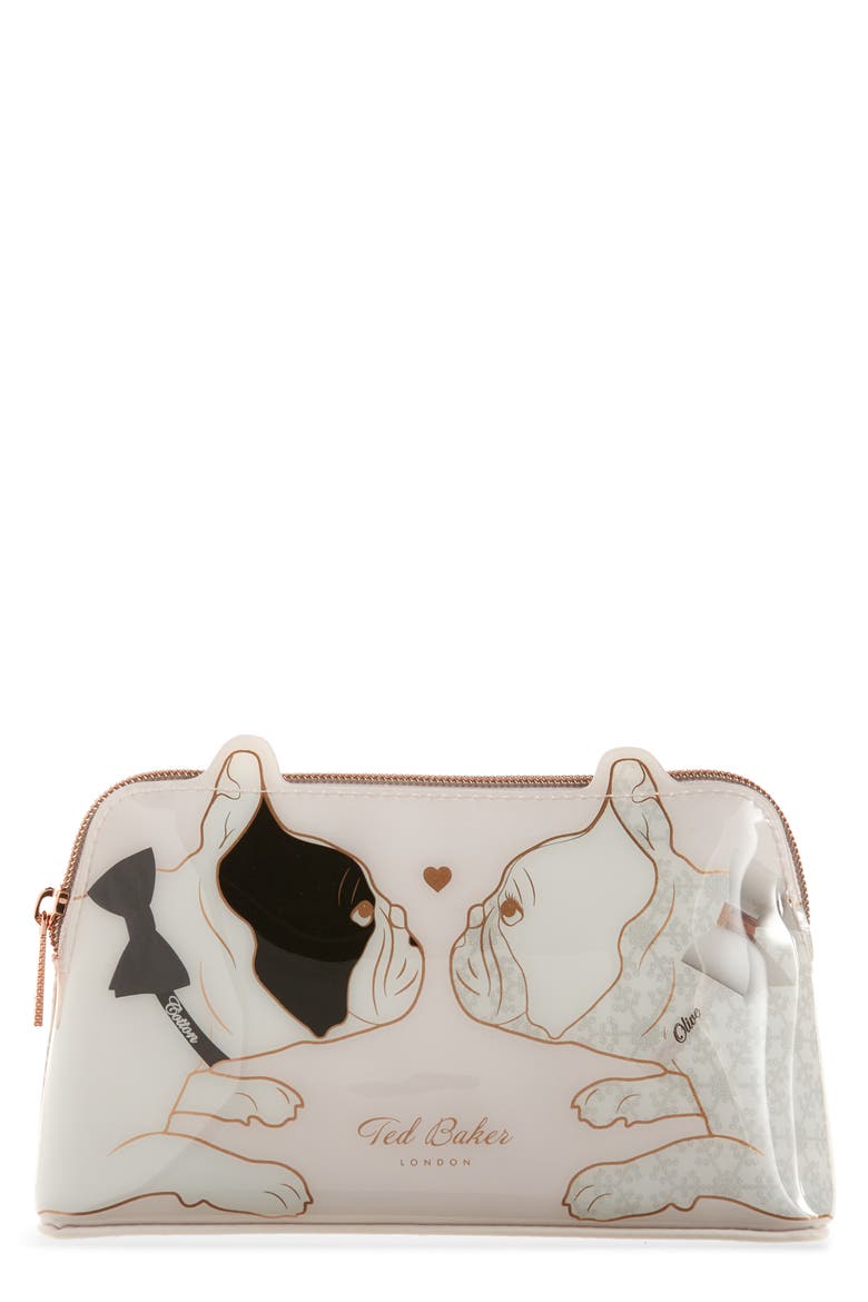Aria Dogs Cosmetics Case, Main, color, NUDE PINK