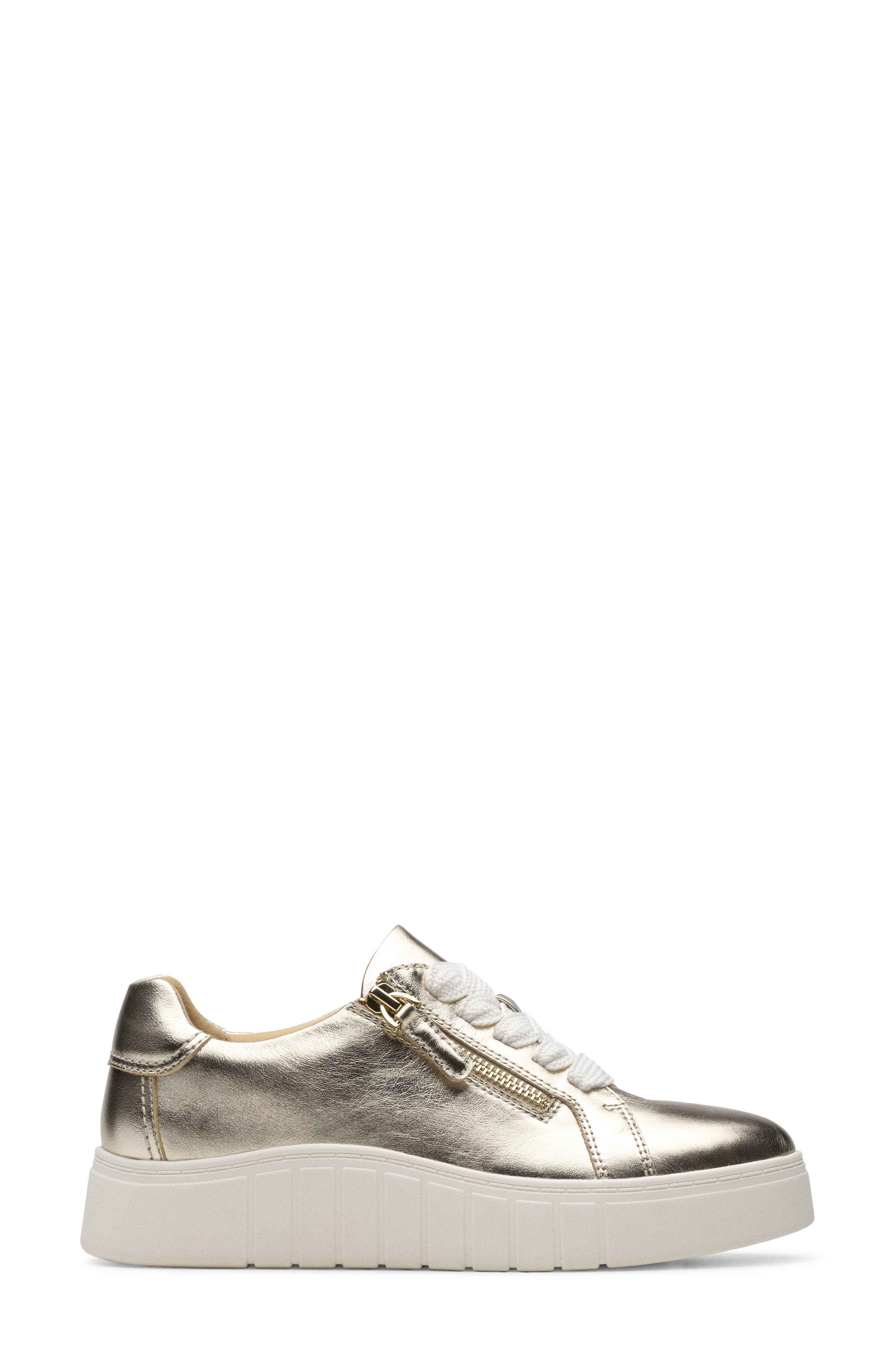 Mykah Joy Sneaker, Alternate, color, GOLD LEATHER