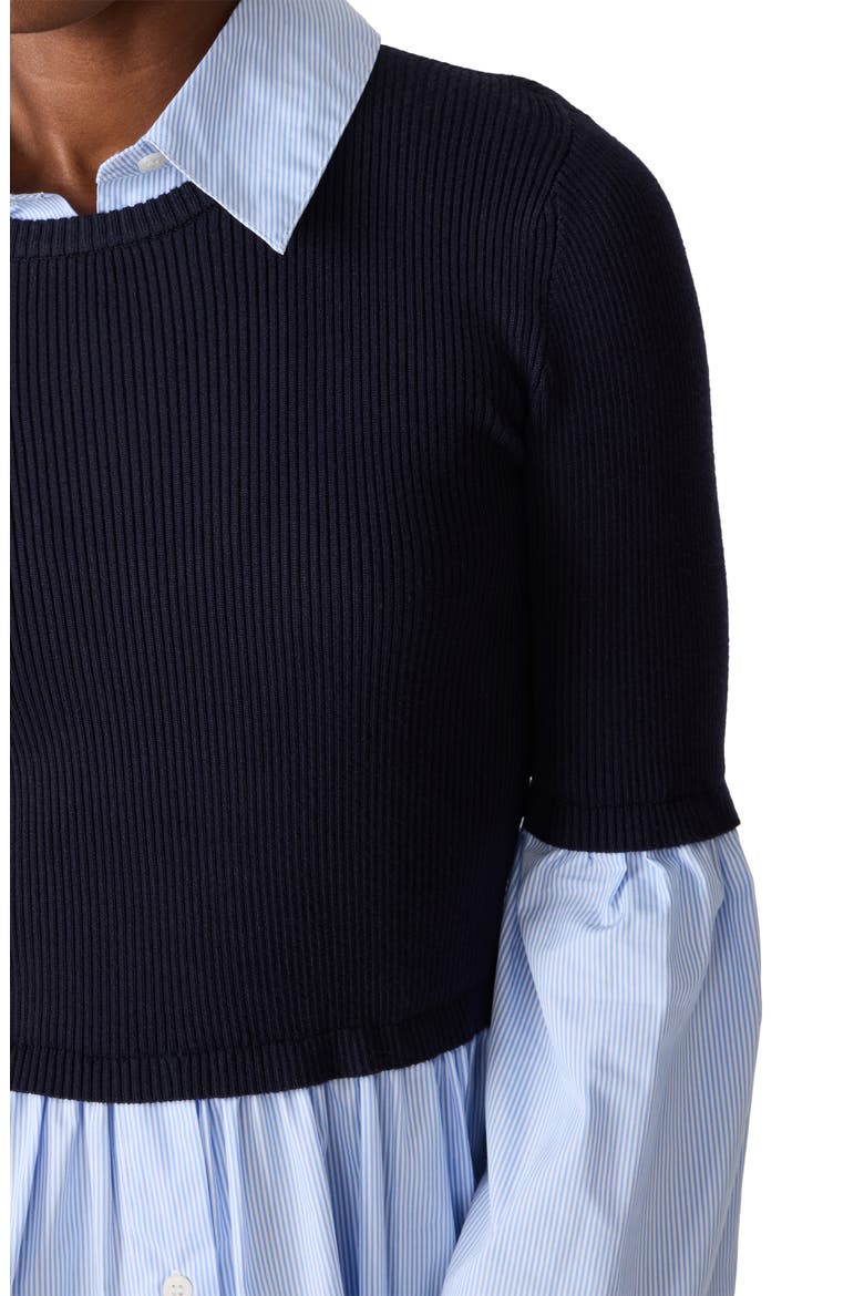 Lenny Mixed Media Sweater, Alternate, color, MIDNIGHT