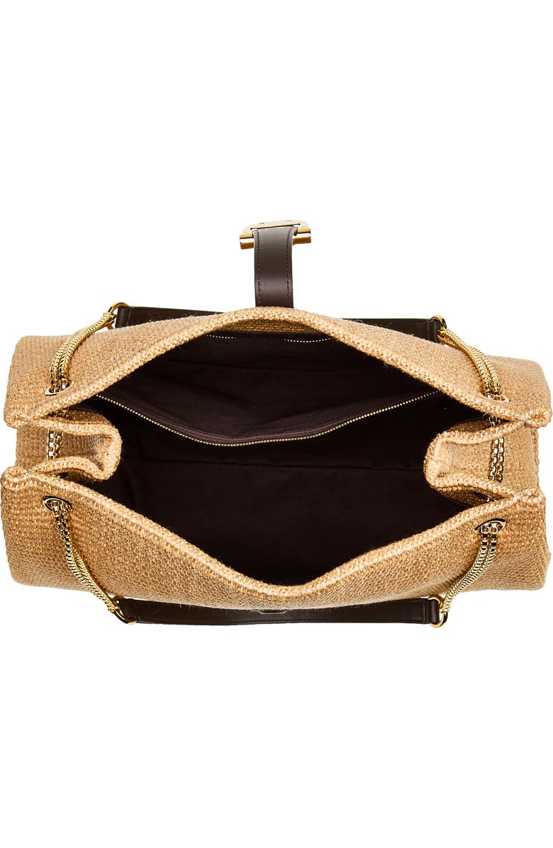 FERRAGAMO Mia Raffia Tote, Alternate, color, Naturale Testa Di Moro