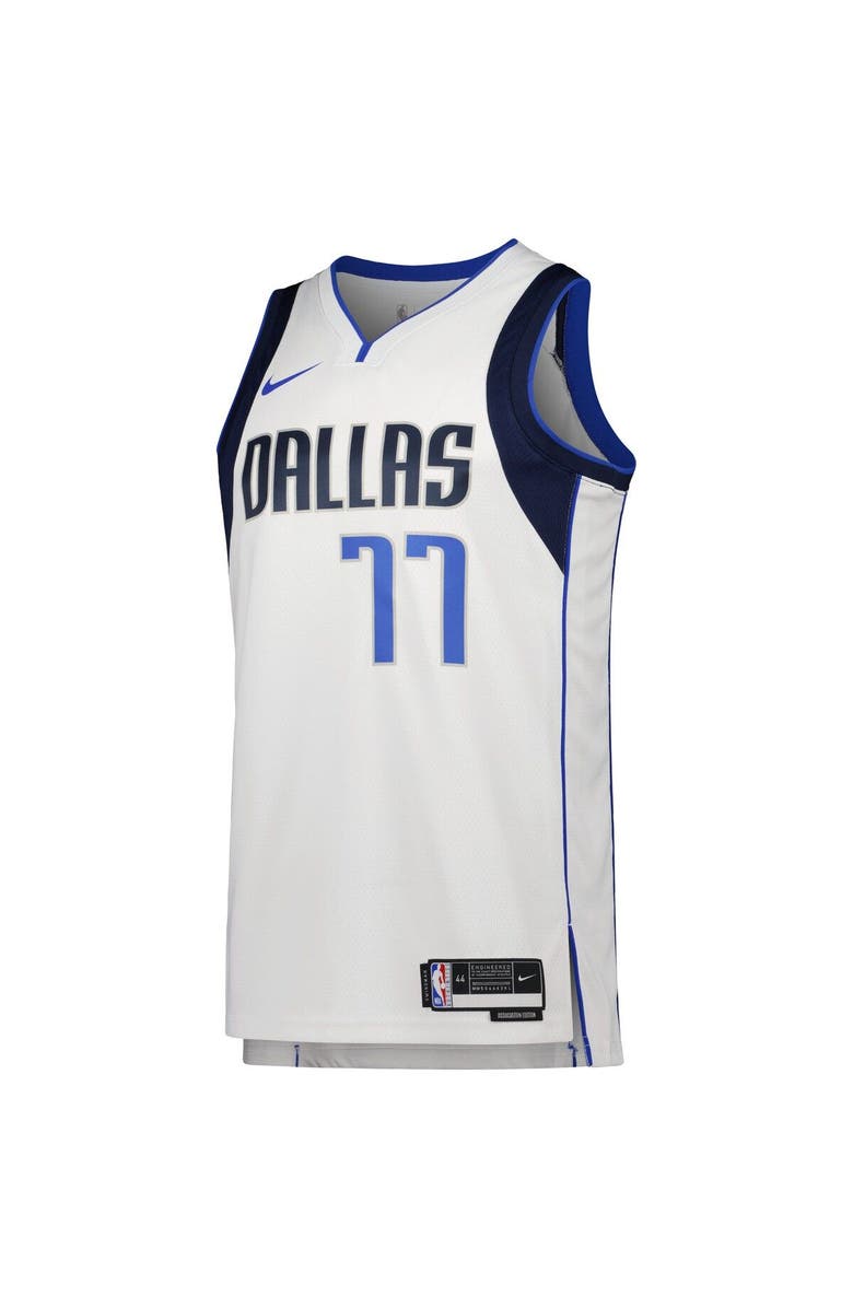 Nike Unisex Nike Luka Dončić White Dallas Mavericks Swingman Jersey - Association Edition, Alternate, color, 