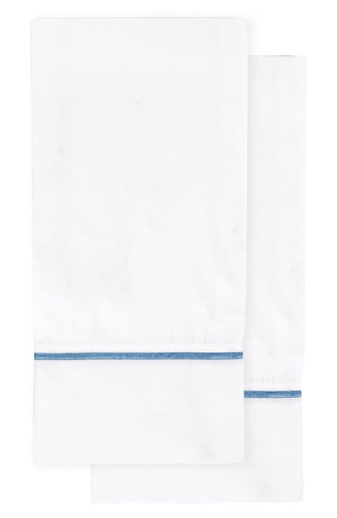 Single Embroidered Line 300 Thread Count 100% Cotton Pillowcases