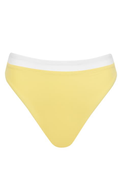 Blocked Skye High Waist Bikini Bottom