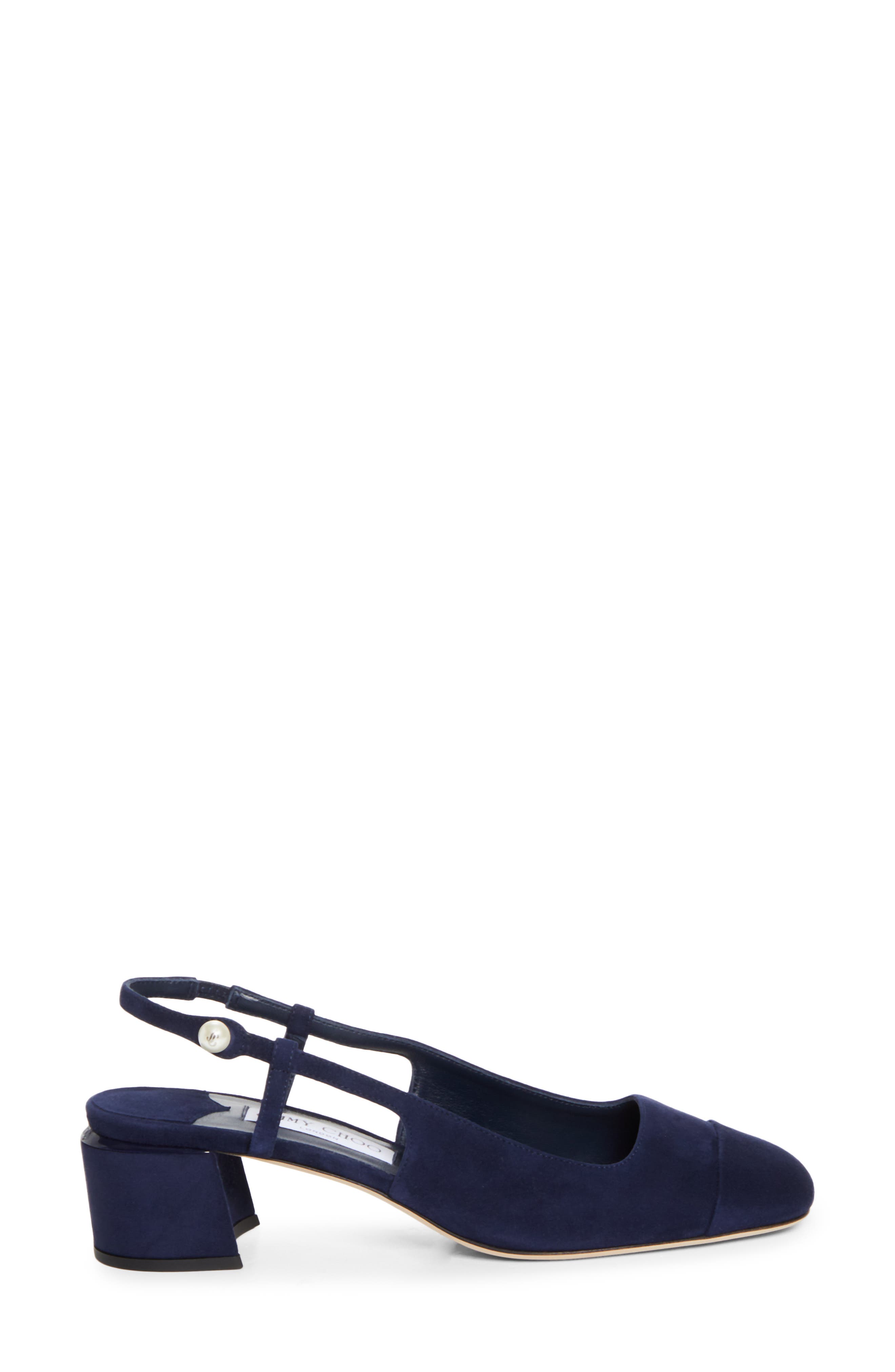 Jimmy Choo Elisa Slingback Pump, Alternate, color, Navy/ Navy