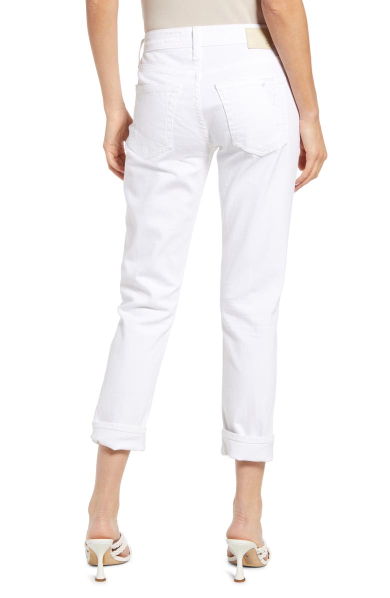 AG The Ex-Boyfriend Crop Slim Jeans, Alternate, color, 1 Year Vivid Wh